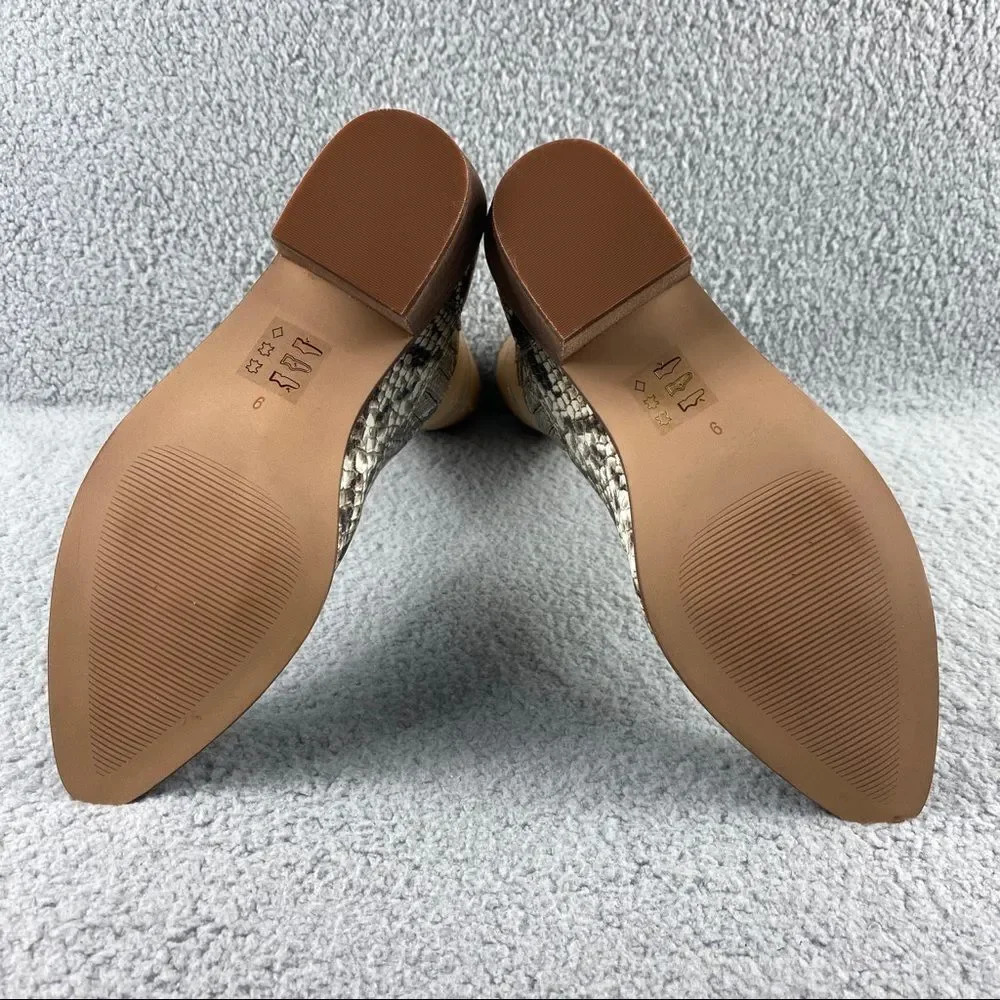 New Madewell Sonia Low Chelsea Bootie Snake Emboss Leather‎ Womens 8 Brown Black - Picture 14 of 16